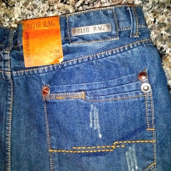 NWT. Blue Rag Antique Washed Straight Leg jeans - Picture 4 of 9